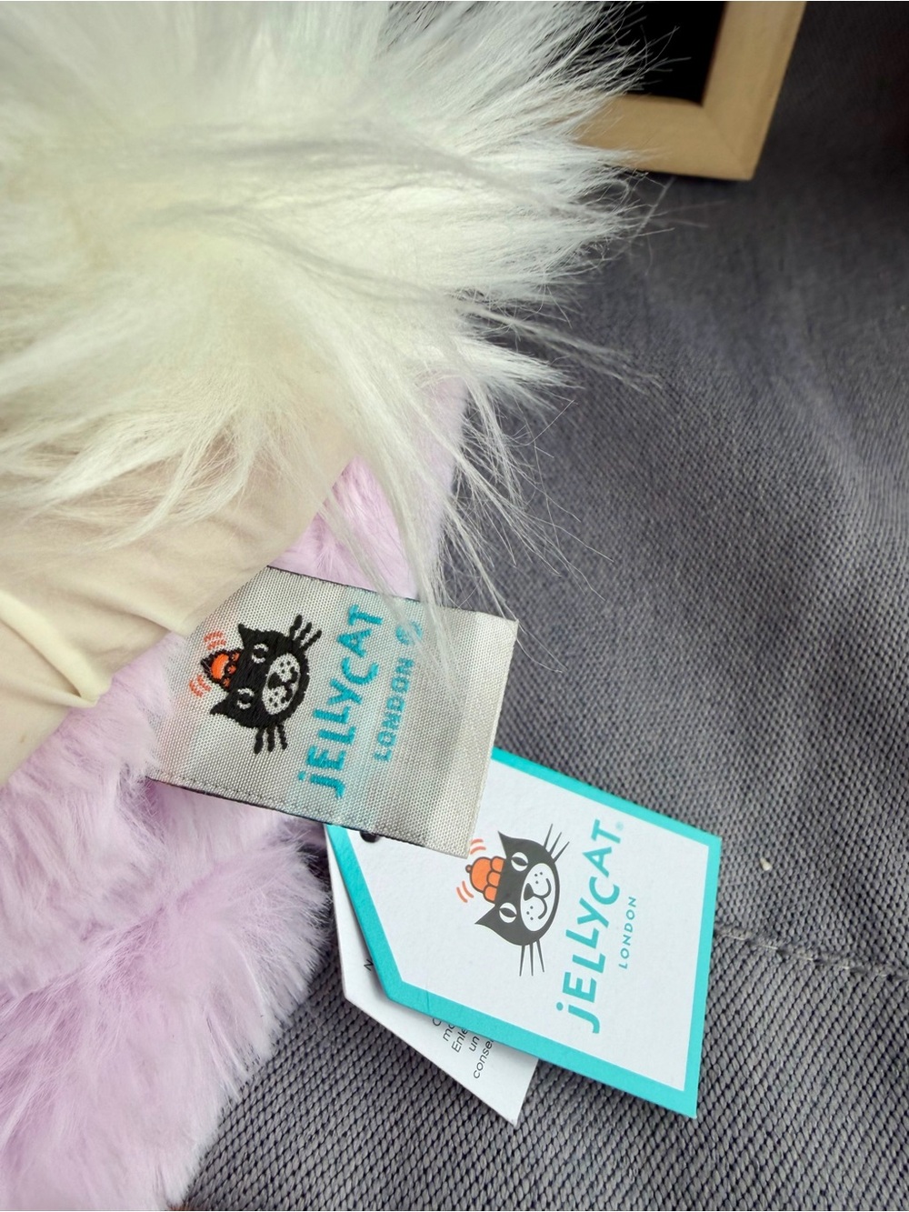 Authentic Jellycat Smudge Lavender Rabbit - Picture 6 of 8